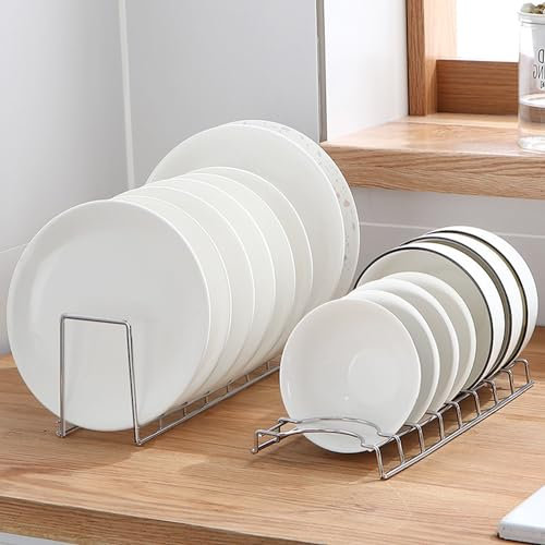 Portapiatti Sumoni,supporto per coperchi di pentole,stoccaggio e organizzazione della cucina,8 scomparti per coperchi di pentole, piatti, taglieri, teglie da forno, ciotole, ecc, acciaio inossidabile