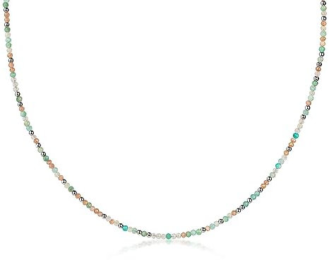 MATERIA by Matthias Wagner Damen Choker Halskette Edelstein Silber 925 bunte Perlen CO-37