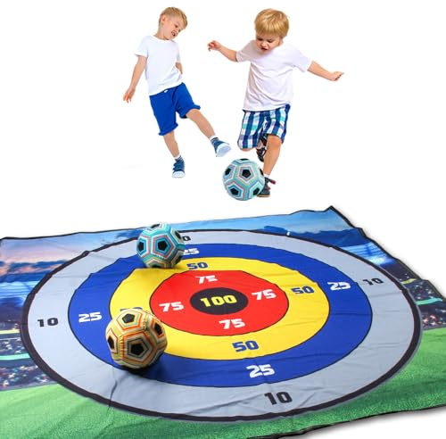 OBEST Leksaker i tyg, fotbollsset, målfotbollstyg i kardborreband, spel för barn och sport, inomhus och utomhus