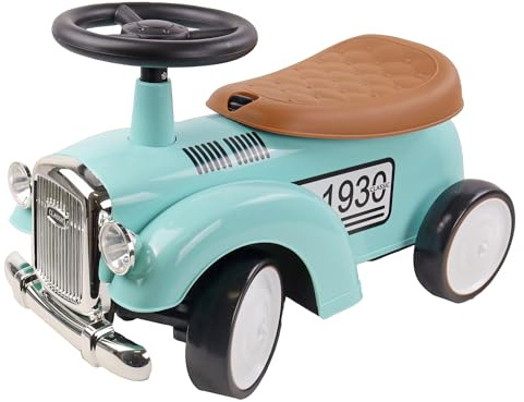 TURBO CHALLENGE - Retro Vintage - Lauflernhilfe - 119185 - Freilauf - Blau - Max. 25 kg - Kunststoff - Kinderspielzeug - Geschenk - Geburtstag - Dekoration - Zimmer - Ab 12 Monaten