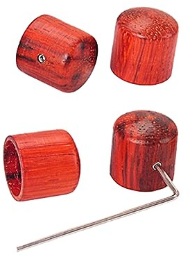 Toyvian 4stücke Rotenholz Effektpedal Knöpfe Mit Wrench Gitarre Und Bass Langlebige Anpassbare Kontrollknöpfe Rot Für Exakte Klangregelung