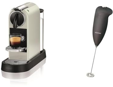 Nespresso De'Longhi EN167.W Citiz Kaffeekapselmaschine, Hochdruckpumpe & Bomann® Milchaufschäumer | elektrischer Milchaufschäumer mit Soft Touch-Gehäuse