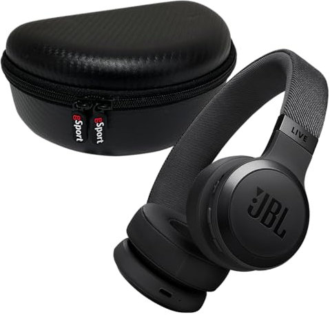 JBL Live 670NC - Cuffie wireless on ear con cancellazione del rumore, con custodia gSport (nero)
