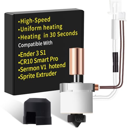 Ender-3 S1 Hotend Keramik Heizblock: Kompatibel mit Creality Ender 3 S1/ Pro, CR10 Smart Pro, Sermon V13D Drucker Druckkopf, Schnelles Heizen/High Flow/Hochtemperatur Hotend,von SAPLUSREPRAP