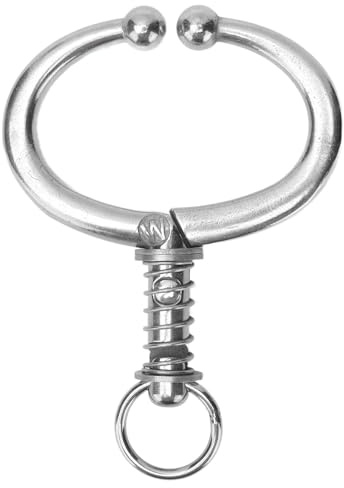 Bullen-Nasenringe, Edelstahl, für Rinder, Rinder, Nasenringe, Nutztiere, Edelstahl, für Rinder, Nasenklemme, Federtyp, Bullenkuh für Kühe (Großer W-Feder-Bullennasenring)