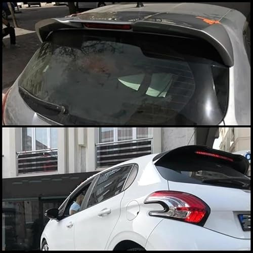 Becquet arrière pour Peugeot 208 I (Phase II, 2015) 2015-2019,Aileron Voiture,Aileron arrière de Voiture,Aileron de Toit arrière,Spoiler Accessoires