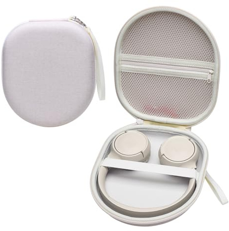 Headphone Headset Case Compatible with Soundcore by Anker Q20i/JLab/TALIX H30/JBL Tune 510BT 720BT 520BT 770NC/Sony WH-CH520 WH-CH720N/BERIBES/KVIDIO Wireless On-Ear Headphones,Cream