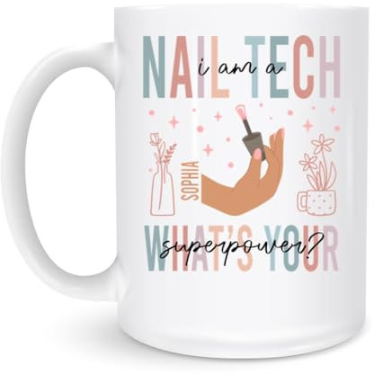 Jumbo Mug I'm A Nail Tech What's Your Superpower Tea Mug Modern Coffee Mug Novelty Ceramic Mug for Coffee Beer 330Ml