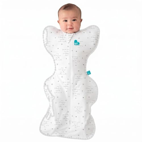 Love to Dream Bufanda envolvente, posición brazos altos, algodón ligero y ultra transpirable, manta portátil versátil, para primavera, verano, saco de dormir – 0,2 tog, 2,3 a 3,9 kg, You are my white