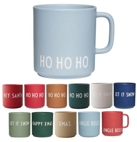 Design Letters Tasse a Cafe | Cadeau Noel Femme, Homme | Parfait pour Decoration Noel | Porcelaine Mug Idee Cadeau Noels/Vaisselle de Noels | Tasse Expresso en Design Danois | Tasse a The, 250 Ml