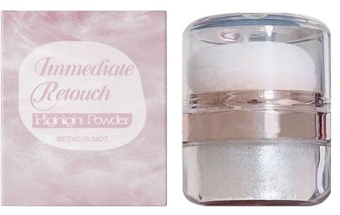 Body Highlighter,Glitter Shimmer Highlighter Powder for Body - 3g Contouring Clavicle Glow Stick with Sponge Head for Eyes Hair