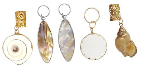 Beaupretty Accesorios Decorativos Creativos Fiestas y Cabello Vacaciones en Anillos para de Concha 5 Piezas Trenzas para Mujeres y Hombres
