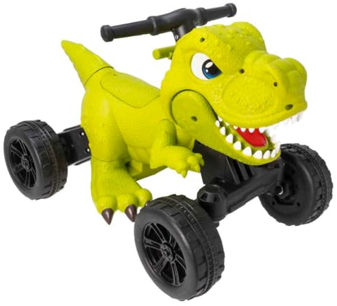 EVO Battery Cars - Véhicule de voiture pour enfant - Quad dinosaure avec son rugissant
