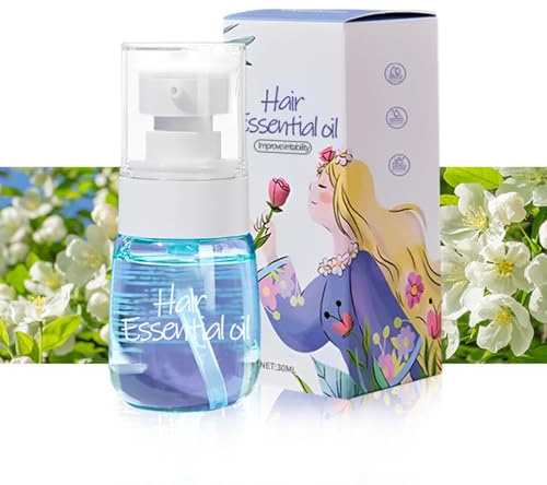 Hair Perfume Mist, Hair Perfume for Women Long Lasting Jasmine, Perfume Oil for Hair Treatment for Frizz Control, Adds Hair Shine, and Split End Repair, Travel Sized, 30ML