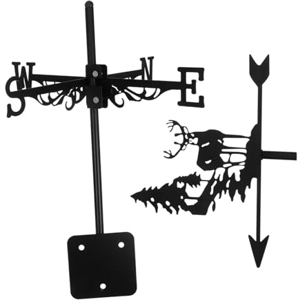 BESTonZON Girouette Décorative avec Cerf pour Jardin Indicateur de Direction Vent Élégant pour Décor Extérieur et Aménagement Paysager