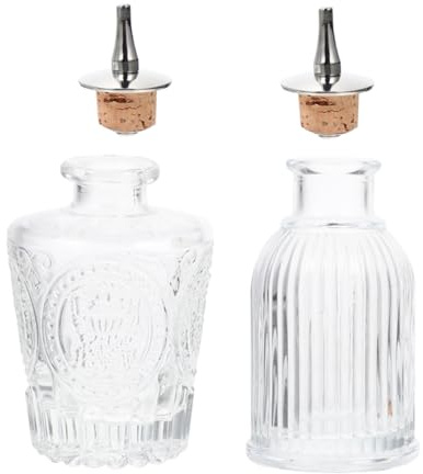 HAMPPLIES 2 Piezas Botellas De Vidrio Vintage Hogar Botellas De Absenta Decorativas Portavasos Para Bitters Para Coleccionistas