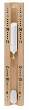 Sauna-Sanduhr Special, 15 Min - Sandfarbe: weiß
