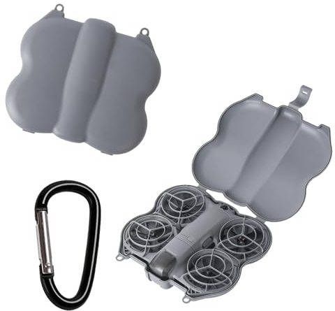 Förvaringsfodral för DJI Neo 2 skyddande bärväska med karbinhake, öppet lock fjärilsform anti-tryck repskydd hårt fodral bärbara drönarskyddstillbehör, Grått, Förvaringslåda för Neo 2 skyddande