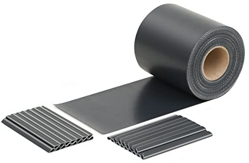 iFence Sichtschutzstreifen 50 Meter x 19 cm inkl. 30 Clips - diverse Farben (50 m, Anthrazit)