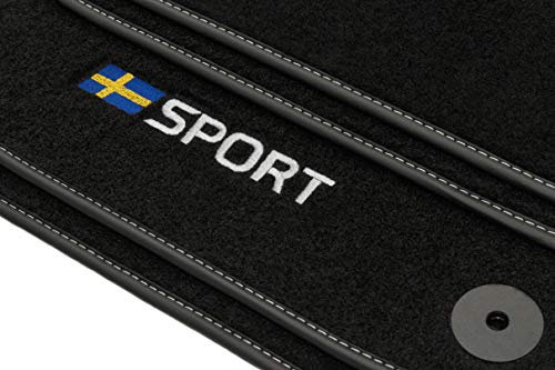 Sport Velour Fußmatten Satz für Volvo C30 / S40 II / V50 (2004-2012) - 4-teilig - Passgenau