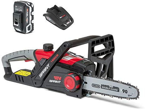 Sprint 18SCSK 18V Li-Ion 25cm Cordless Chainsaw Kit, Powered by Briggs & Stratton, 600W motor, 5.0Ah battery and charger included, 5 Years Warranty 1688109