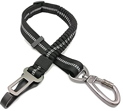 Hunde Sicherheitsgurt, Sicherheitsgeschirr für Hund mit Verbessertem Karabiner und Anti-Schock-Puffer (Pro)