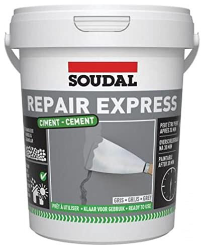 BC Profiles Soudal Repair Express Cement, Acrylic Polymer Based, Used for external and internal applications, 900ml - Grey