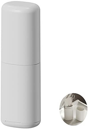 MEIJMJIA - Travel Zahnbürstenhalter Zahnpasta Box Portable staubdichte Antibakterielle Home Camping Schule Zahnbürste Box (Grau/1Stück)...