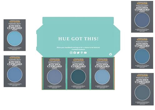 Rust-Oleum Kitchen Cupboard Paint in Matt Finish – Deep Blue Tester Box