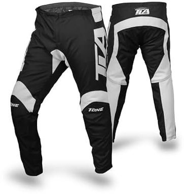 TLA T-One Pantaloni Moto Cross, Enduro, Quad, robusti, Leggeri. Taglie sino 46-6XL per Uomo, Donna, Bambino. Abbigliamento Moto, Tuta Motocross, Enduro, Quad