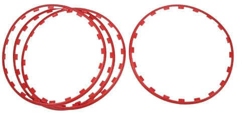 LenTLy Wheel Edges Trim Protector Ring, Sturdy 4Pcs Wheel Rim Protection Strip Ring for 19 Inch Wheels (Red)