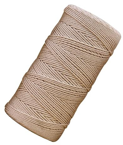Handgewebtes Baumwollseil 1 Stück Beige für Bastelarbeiten