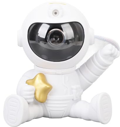 Proyector de Estrellas del Astronauta, Rotación de 360 ​​grados Proyector de Luz Nocturna Luz de Proyector de Control Remoto Proyector LED de Galaxia Forma de Astronauta Lámpara