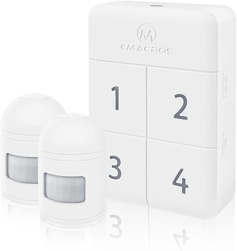 HOMEYO Driveway Alarm Wireless Weatherproof Motion Sensor, Home Security Alarm 500 FT Motion Detector Alarm for Gardens/Mailbox/Gate/Sheds/Indoor/Outdoor Property (1 Receiver & 2 Sensors)