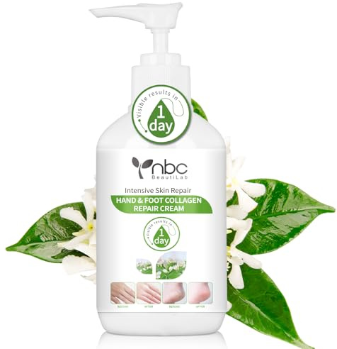 nbc BeautiLab Fußcreme - Fusspflege für Extrem Trockene & Rissige Füße, 250 ML Fusscreme mit Glycerin, Vitamin E für zarte und geschmeidige Füße, Jasminduft