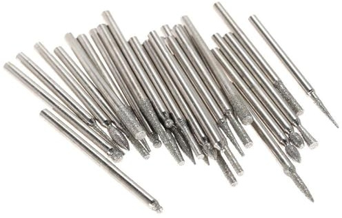 Juego de fresas de carburo de tungsteno de 2,35 mm, 30 unidades de 2,35 mm, fresadoras de 2,35 mm, para tallar brocas para manualidades, carpintería, metales, pulido y taladrar