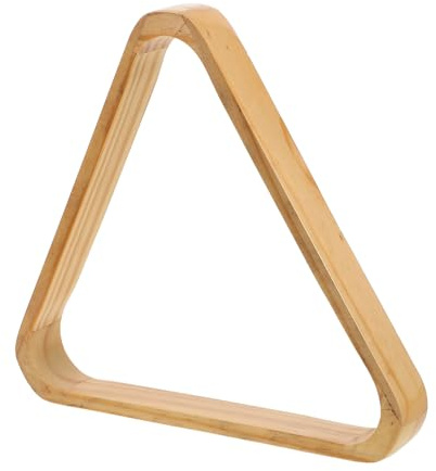 POPETPOP Trépied Boule Pendule en Bois Table De Billard Support De Piscine Cas De Balle Eva Nettoyeur De Boules De Billard Triangle De Billard Triangle De Piscine Light Brown
