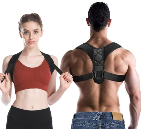 Katslyn Posture Corrector for Men Women,Back Brace Posture Corrector,Back Straightener Posture Corrector to Prevent Hunchback,Posture Trainer for Posture Correction,Adjustable Shoulder Belt Back Strap
