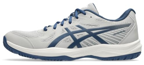 ASICS Men's Upcourt 6 Volleyball Shoes, 9, Oyster Grey/Midnight Blue