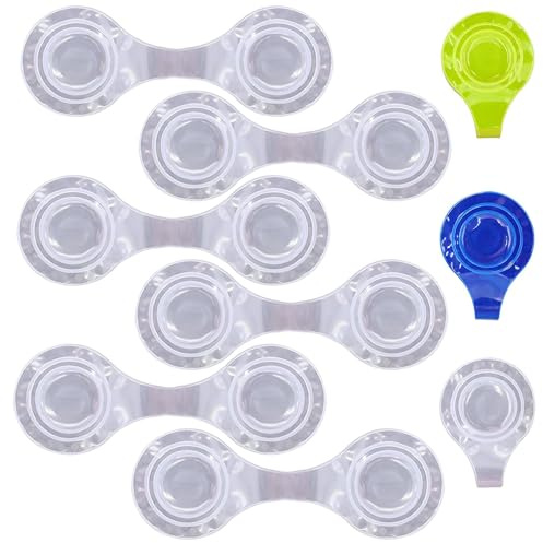 DONCOO 6 PCS Magnetische Reflektoren, Reflektierende Ansteckmagnete | für maximale Sichtbarkeit, Reflektor Clips Anhänger für Rucksack, Schulranzen, Kleidung, Jacke, Kinderwagen (Weiß)