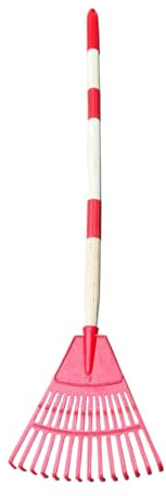 Yabauuop Rastrillo de Hojas en Forma de Abanico, 14 Dientes, recogedor de Hierba extraíble, extraíble para césped, , jardín, Patio o terraza