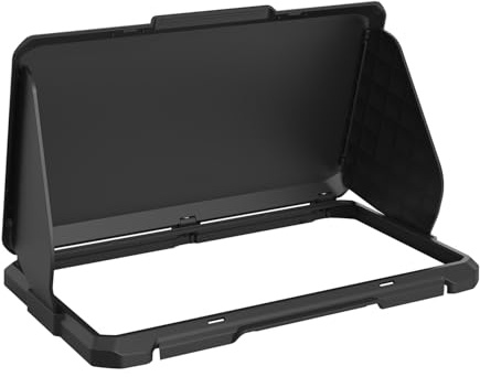 Holicfun Foldable Sun Visor for Lowrance Eagle Eye 9 & Eagle 9 Fish Finder - ABS Protective Screen Glare Shield, Weather Protection Shade Cover, Black