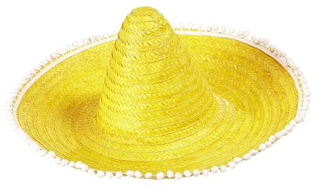TrendandStylez Mexikanischer Sombrero Hut 50cm vers. Farben & Designs mit Bommeln & Bunt - Strohhut für Fiesta & Party - Mexiko Hut als Kostüm für Fasching, JGA & Mottoparty -