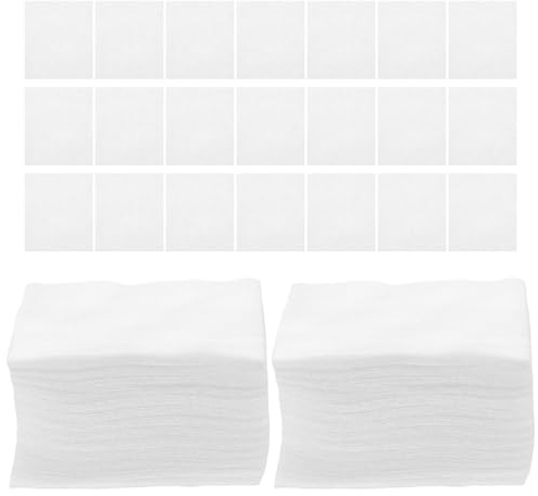 DECHOUS 1200 Stück Weiße Reinigungspads für Professionelle Nagel und Kosmetikbehandlung Dünne Einweg Pads aus Vliesstoff mit Hoher Saugfähigkeit für Salon und Tägliche Hautpflege