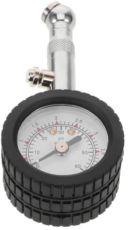 HORIALENCE Manometro Digitale Capacità 60psi Custodia Protettiva in Rame e Gomma Lettura Rapida per Pressione Pneumatici Auto e Moto per Sicurezza di Guida On The Go