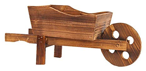 Tubayia Carriola Modello di Legno Vaso da Fiori Fioriere Piantatore Succulente Porta Pianta Decorazione Casa