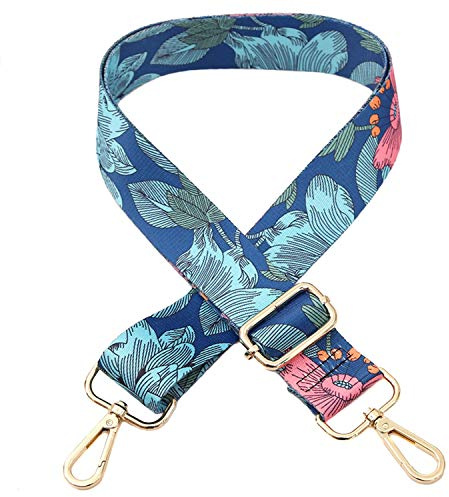 Schultergurt Tragegurt Bunter Verstellbarer Tschengurt Umhängegurt für Schultertasche Tragetaschen und Handtaschen Blumen Muster 80-140cm Schulterriemen