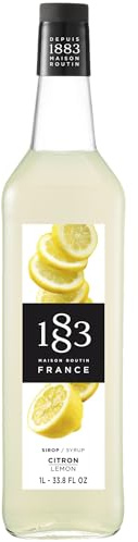 1883 Maison Routin Premium Lemon Syrup, 1 Litre Glass Bottle