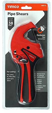 TIMCO Premium Pipe Shears - 0-42mm - Designed for Cutting up to 42mm Plastic Pipe
