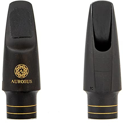 AUROSUS Boquilla para saxofón alto, 7 boquillas de goma dura para saxofón alto con apertura de punta de 0,05 cm